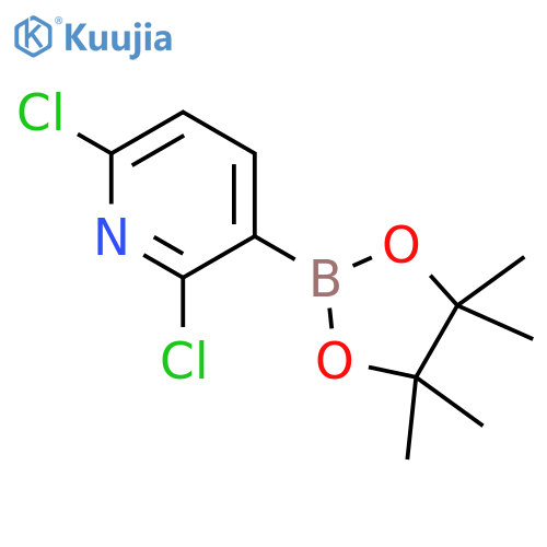 2,6-cichloro-3-(4,4,5,5-tetramethyl-1,3,2-dioxaborolan-2-yl)pyridine structure