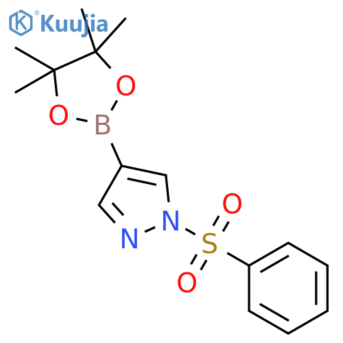 1-(Phenylsulfonyl)-4-(4,4,5,5-tetramethyl-1,3,2-dioxaborolan-2-yl)-1H-pyrazole structure