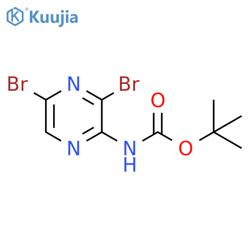 tert-butyl N-(3,5-dibromopyrazin-2-yl)carbamate structure