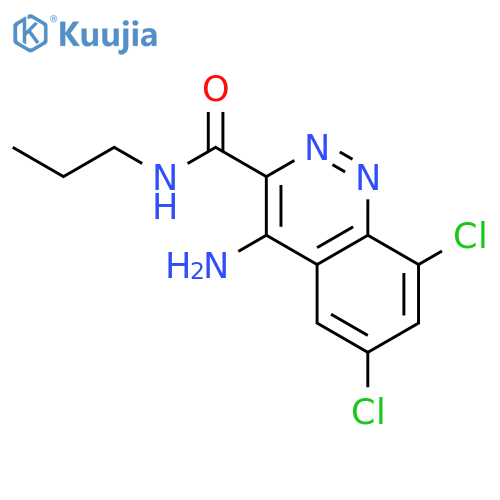 3-Cinnolinecarboxamide, 4-amino-6,8-dichloro-N-propyl- structure