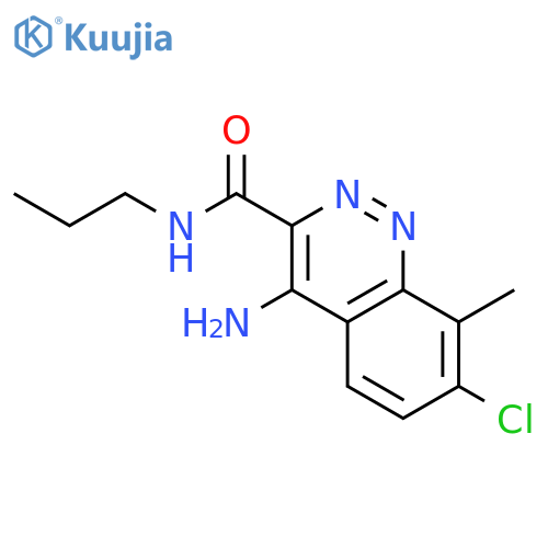 3-Cinnolinecarboxamide, 4-amino-7-chloro-8-methyl-N-propyl- structure
