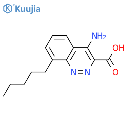 3-Cinnolinecarboxylic acid, 4-amino-8-pentyl- structure