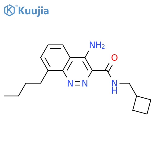 3-Cinnolinecarboxamide, 4-amino-8-butyl-N-(cyclobutylmethyl)- structure