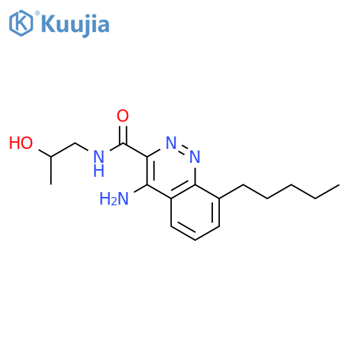 3-Cinnolinecarboxamide, 4-amino-N-(2-hydroxypropyl)-8-pentyl- structure