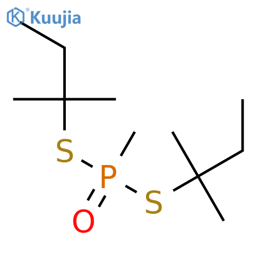 Phosphonodithioic acid, methyl-, S,S-bis(1,1-dimethylpropyl) ester structure