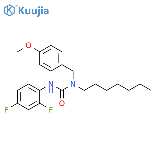 Urea, N'-(2,4-difluorophenyl)-N-heptyl-N-[(4-methoxyphenyl)methyl]- structure