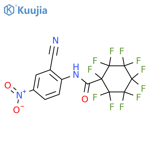 Cyclohexanecarboxamide,N-(2-cyano-4-nitrophenyl)-1,2,2,3,3,4,4,5,5,6,6-undecafluoro- structure