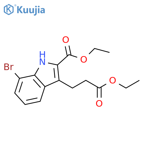 Ethyl 7-Bromo-3-(3-Ethoxy-3-Oxopropyl)-1H-Indole-2-Carboxylate structure
