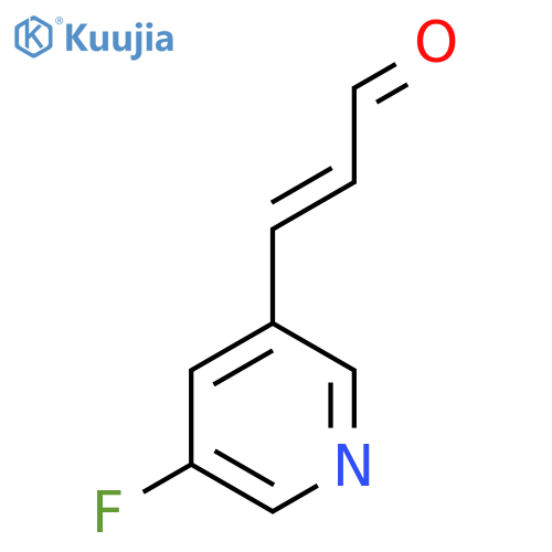 3-(5-fluoropyridin-3-yl)prop-2-enal structure