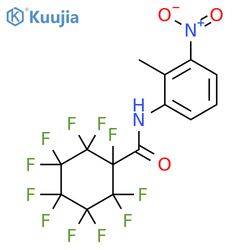 Cyclohexanecarboxamide, 1,2,2,3,3,4,4,5,5,6,6-undecafluoro-N-(2-methyl-3-nitrophenyl)- structure