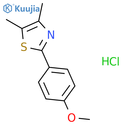 Thiazole, 2-(4-methoxyphenyl)-4,5-dimethyl-, hydrochloride structure