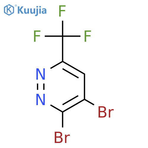 3,4-Dibromo-6-(trifluoromethyl)pyridazine structure
