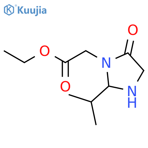 1-Imidazolidineacetic acid, 2-(1-methylethyl)-5-oxo-, ethyl ester structure