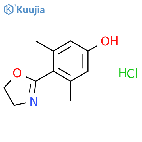 Phenol, 4-(4,5-dihydro-2-oxazolyl)-3,5-dimethyl-, hydrochloride structure