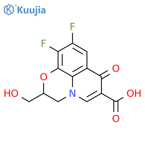 7H-Pyrido[1,2,3-de]-1,4-benzoxazine-6-carboxylic acid, 9,10-difluoro-2,3-dihydro-2-(hydroxymethyl)-7-oxo- structure