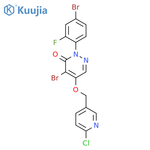 3(2H)-Pyridazinone, 4-bromo-2-(4-bromo-2-fluorophenyl)-5-[(6-chloro-3-pyridinyl)methoxy]- structure