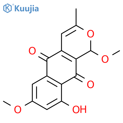 9-hydroxy-1,7-dimethoxy-3-methyl-1H-benzo[g]isochromene-5,10-dione structure