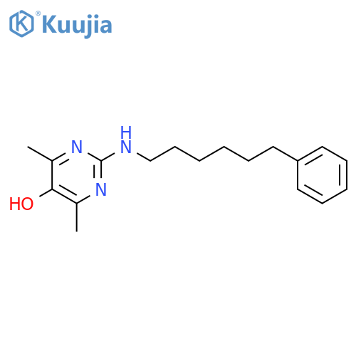5-Pyrimidinol,4,6-dimethyl-2-[(6-phenylhexyl)amino]- structure