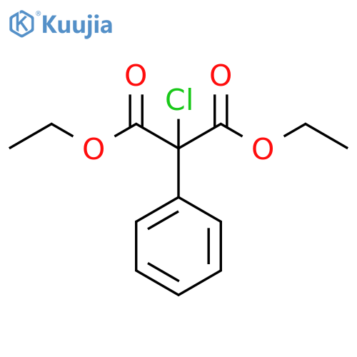 Propanedioic acid, 2-chloro-2-phenyl-, 1,3-diethyl ester structure