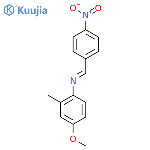 Benzenamine, 4-methoxy-2-methyl-N-[(4-nitrophenyl)methylene]- structure