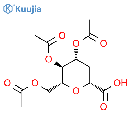 D-gluco-Heptonic acid, 2,6-anhydro-3-deoxy-, triacetate structure