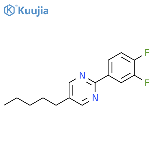 Pyrimidine, 2-(3,4-difluorophenyl)-5-pentyl- structure
