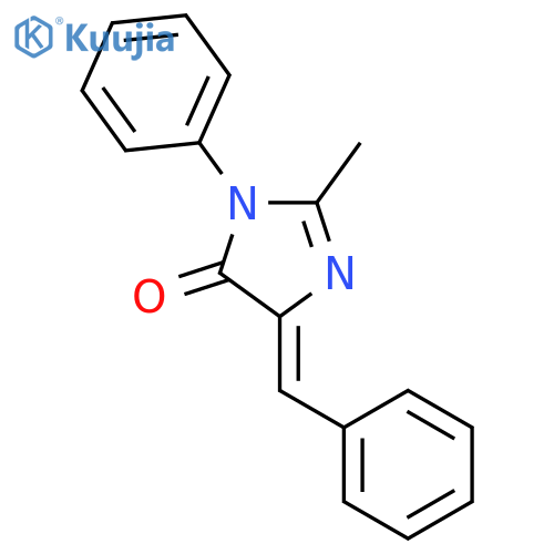 4H-Imidazol-4-one, 3,5-dihydro-2-methyl-3-phenyl-5-(phenylmethylene)-, (Z)- structure