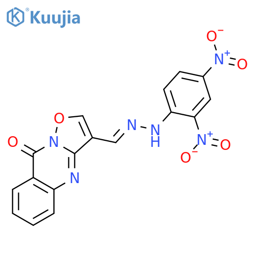 9H-Isoxazolo[3,2-b]quinazoline-3-carboxaldehyde, 9-oxo-, 3-[(2,4-dinitrophenyl)hydrazone] structure