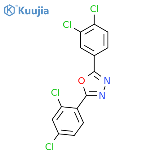 1,3,4-Oxadiazole, 2-(2,4-dichlorophenyl)-5-(3,4-dichlorophenyl)- structure