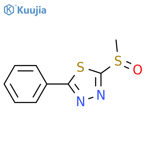 1,3,4-Thiadiazole, 2-(methylsulfinyl)-5-phenyl- structure