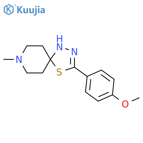 4-Thia-1,2,8-triazaspiro[4.5]dec-2-ene, 3-(4-methoxyphenyl)-8-methyl- structure