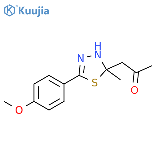 2-Propanone,1-[2,3-dihydro-5-(4-methoxyphenyl)-2-methyl-1,3,4-thiadiazol-2-yl]- structure