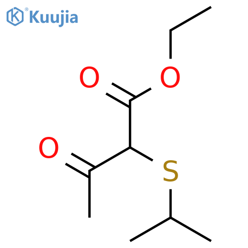 Butanoic acid, 2-[(1-methylethyl)thio]-3-oxo-, ethyl ester structure