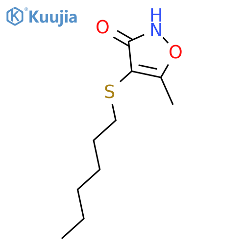 3(2H)-Isoxazolone, 4-(hexylthio)-5-methyl- structure