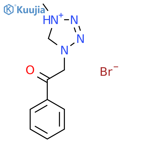 1H-Tetrazolium, 1-methyl-4-(2-oxo-2-phenylethyl)-, bromide structure