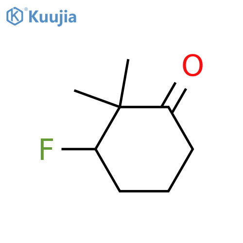 Cyclohexanone, 3-fluoro-2,2-dimethyl- structure