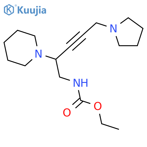 Carbamic acid, [2-(1-piperidinyl)-5-(1-pyrrolidinyl)-3-pentynyl]-, ethyl ester structure