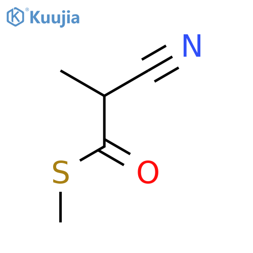 S-methyl 2-cyanopropanethioate structure