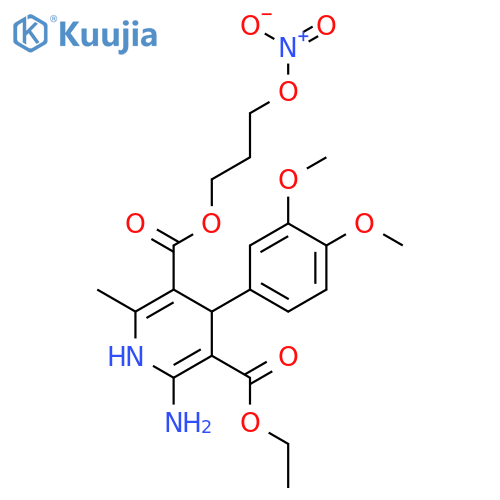 3,5-Pyridinedicarboxylic acid, 2-amino-4-(3,4-dimethoxyphenyl)-1,4-dihydro-6-methyl-, 3-ethyl 5-[3-(nitrooxy)propyl] ester structure