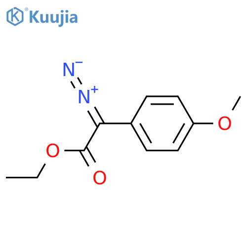 Benzeneacetic acid, α-diazo-4-methoxy-, ethyl ester structure
