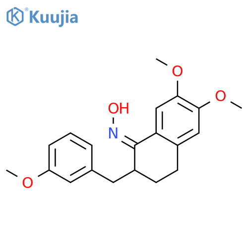1(2H)-Naphthalenone, 3,4-dihydro-6,7-dimethoxy-2-[(3-methoxyphenyl)methyl]-, oxime structure