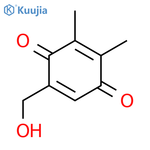 2,5-Cyclohexadiene-1,4-dione, 5-(hydroxymethyl)-2,3-dimethyl- structure