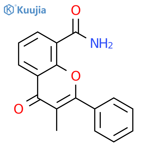 4H-1-Benzopyran-8-carboxamide, 3-methyl-4-oxo-2-phenyl- structure
