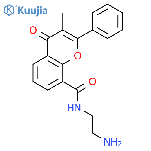4H-1-Benzopyran-8-carboxamide, N-(2-aminoethyl)-3-methyl-4-oxo-2-phenyl- structure