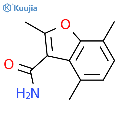 3-Benzofurancarboxamide, 2,4,7-trimethyl- structure