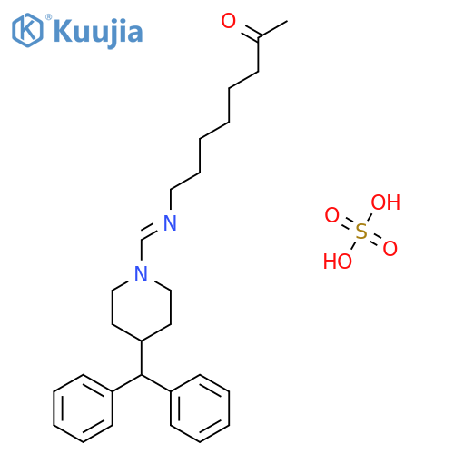 Piperidine, 4-(diphenylmethyl)-1-[[(7-oxooctyl)imino]methyl]-, sulfate(1:1) structure