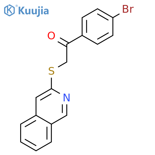 Ethanone, 1-(4-bromophenyl)-2-(3-isoquinolinylthio)- structure