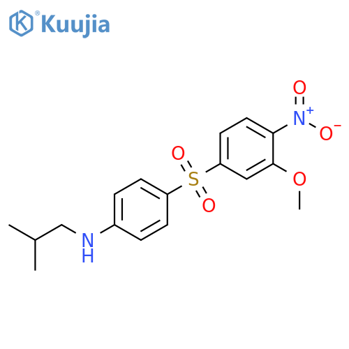 Benzenamine, 4-[(3-methoxy-4-nitrophenyl)sulfonyl]-N-(2-methylpropyl)- structure
