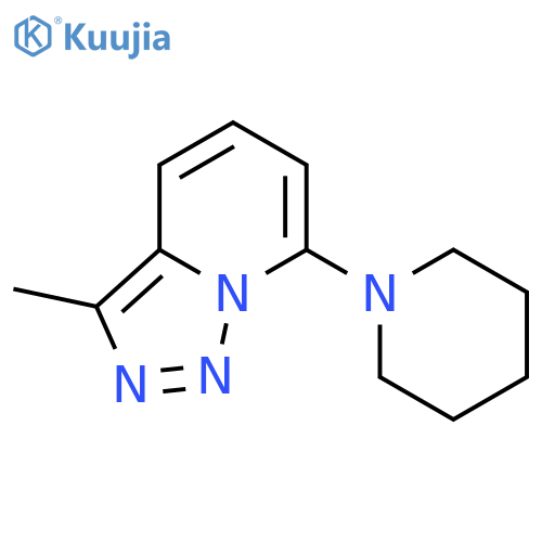 [1,2,3]Triazolo[1,5-a]pyridine, 3-methyl-7-(1-piperidinyl)- structure