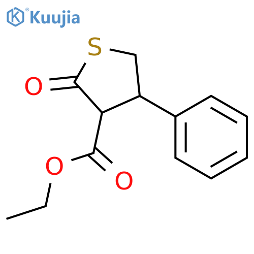 3-Thiophenecarboxylic acid, tetrahydro-2-oxo-4-phenyl-, ethyl ester structure